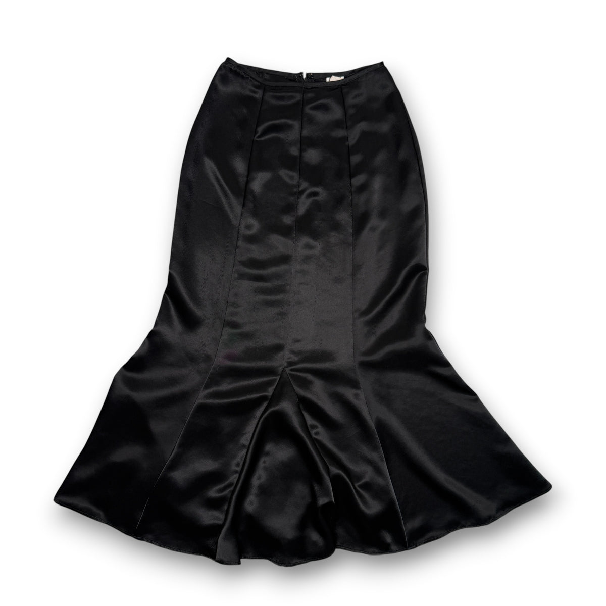 VTG Cache Satin Mermaid Maxi Skirt 25" XS/S Black