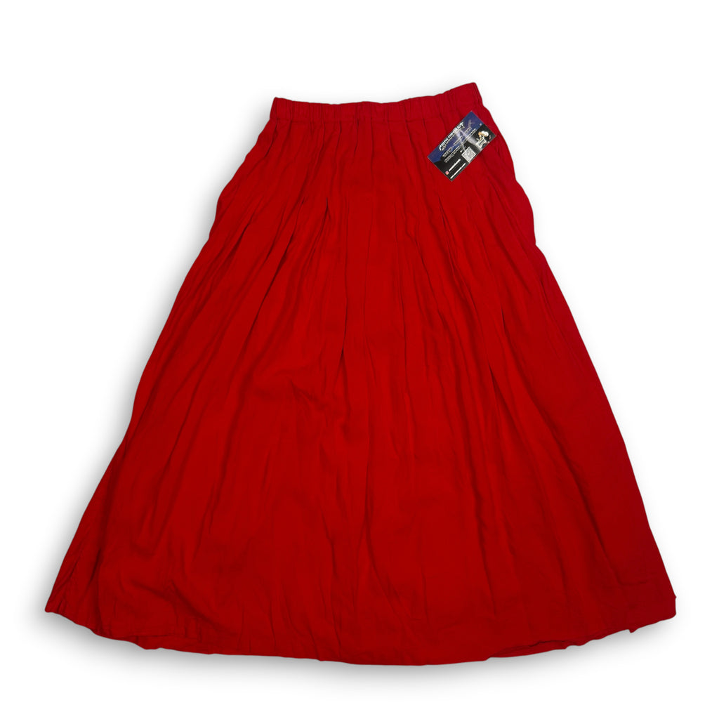 VTG Marisa A Line Rayon Maxi Skirt 26" S Red
