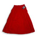 VTG Marisa A Line Rayon Maxi Skirt 26" S Red