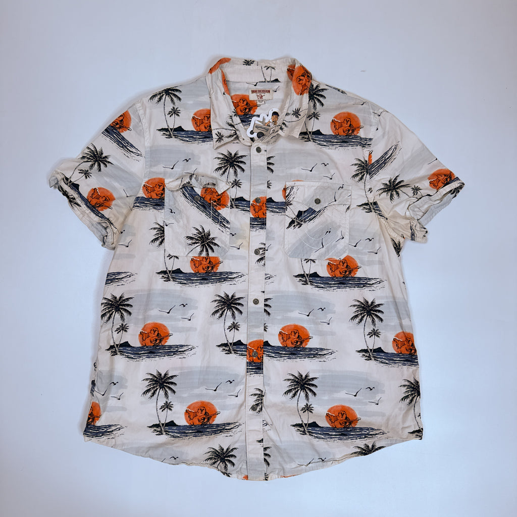 True Religion Tropical Button Up XL/L