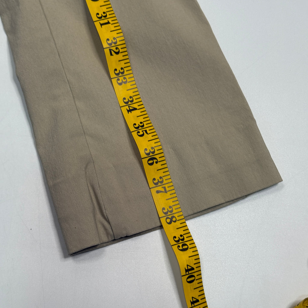 Y2K Guess Jeans Low Rise Side Zip Flare Pants 27" S/M Khaki