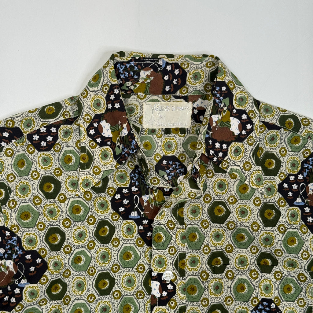 VTG Geometric Dagger Collar Button Up M