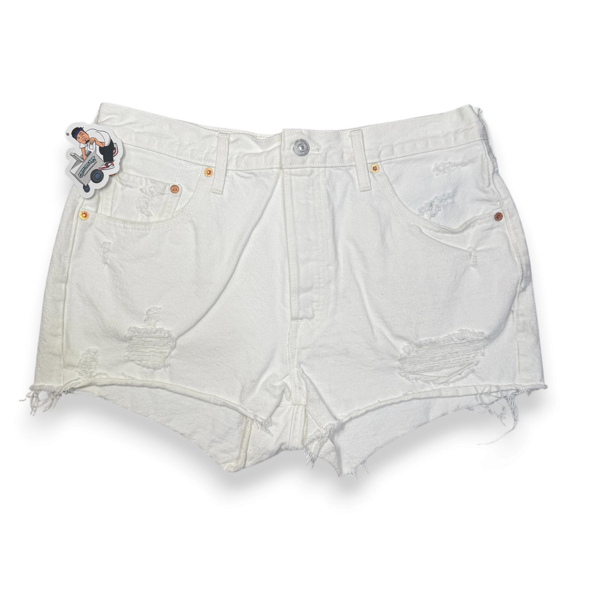 501 Premium Levis Shorts 33" M/L White