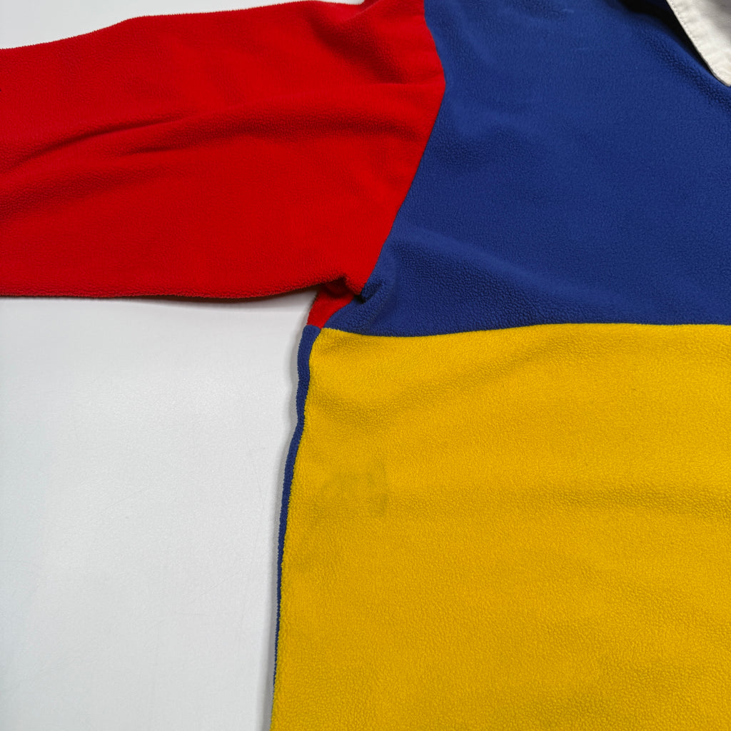 VTG Tommy Hilfiger Colorblock Fleece Polo S Boxy