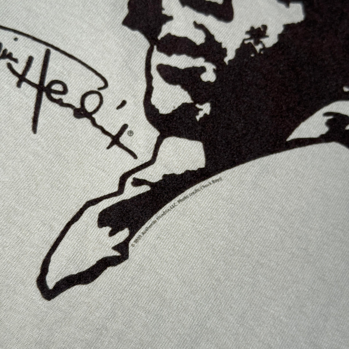 Y2K 2001 Jimmy Hendrix Felt T Shirt L Tan