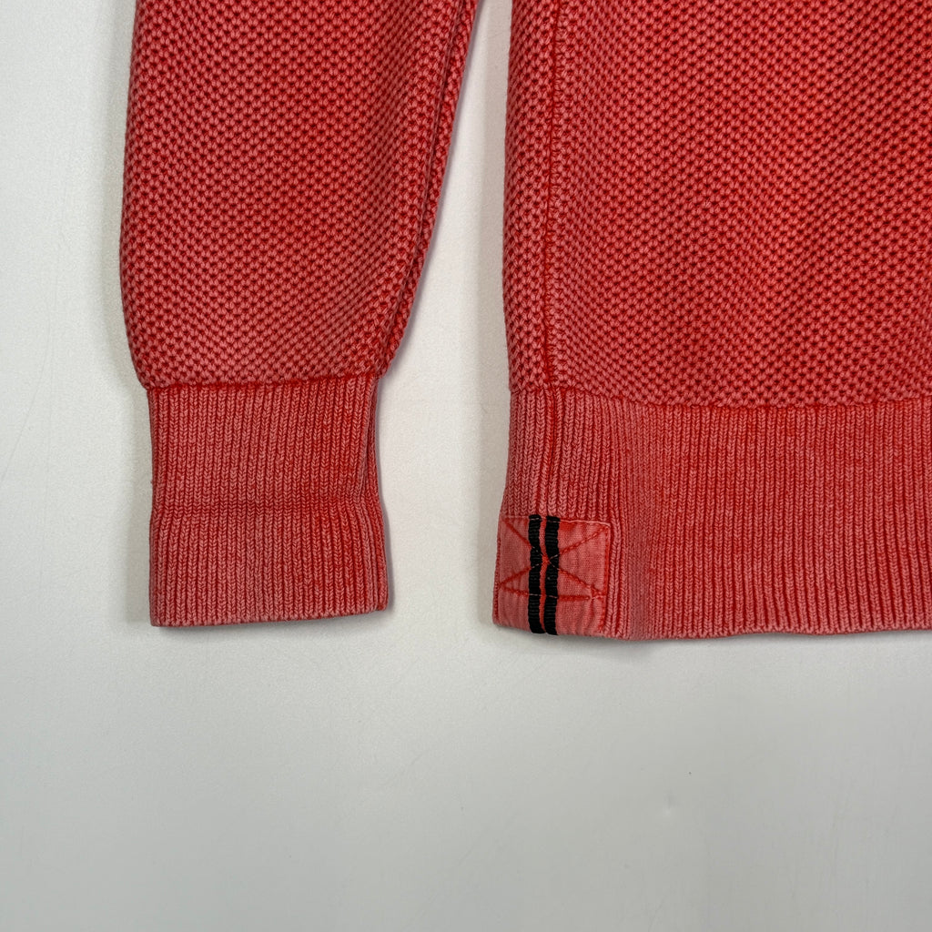 Super Dry Overdyed Knit Pullover Sweatshirt XL Red