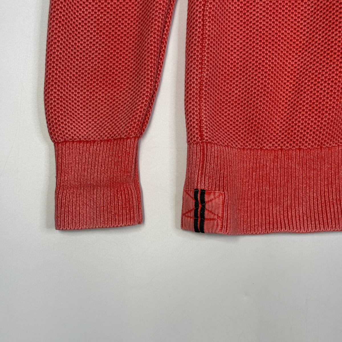Super Dry Overdyed Knit Pullover Sweatshirt XL Red