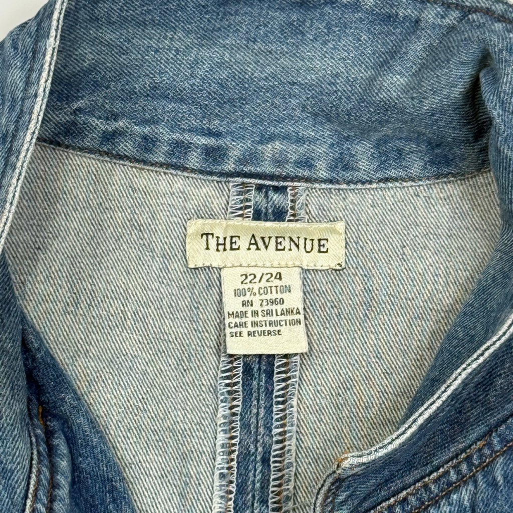 VTG The Avenue Utility Vest Denim Vest XL Wmn