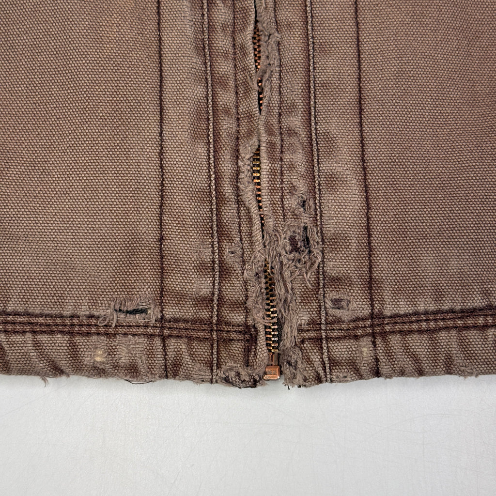 Dickies Distressed Sherpa Lined Vest S Brown