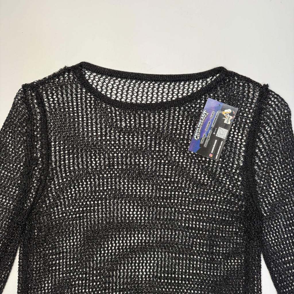 Grunge Sheer L/S Top S/M Black