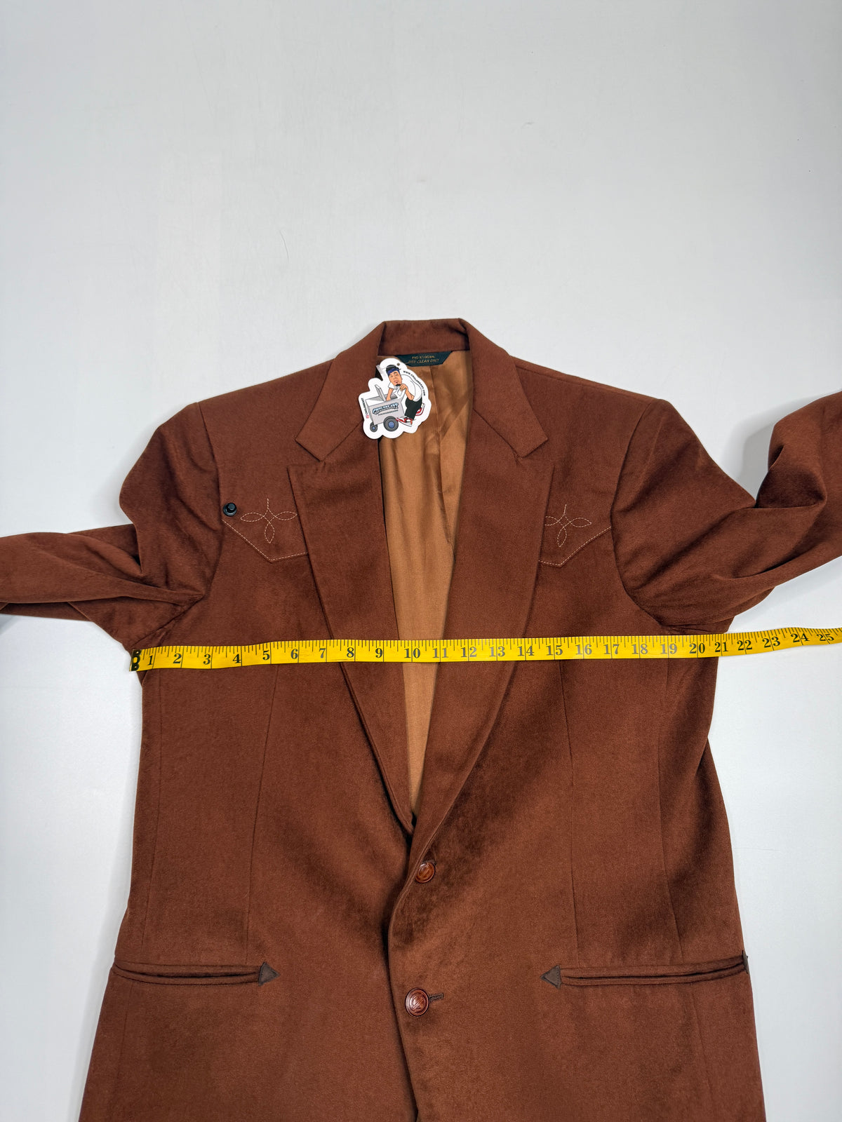 VTG Stetson Western Blazer Embroidered Cowboy L Brown