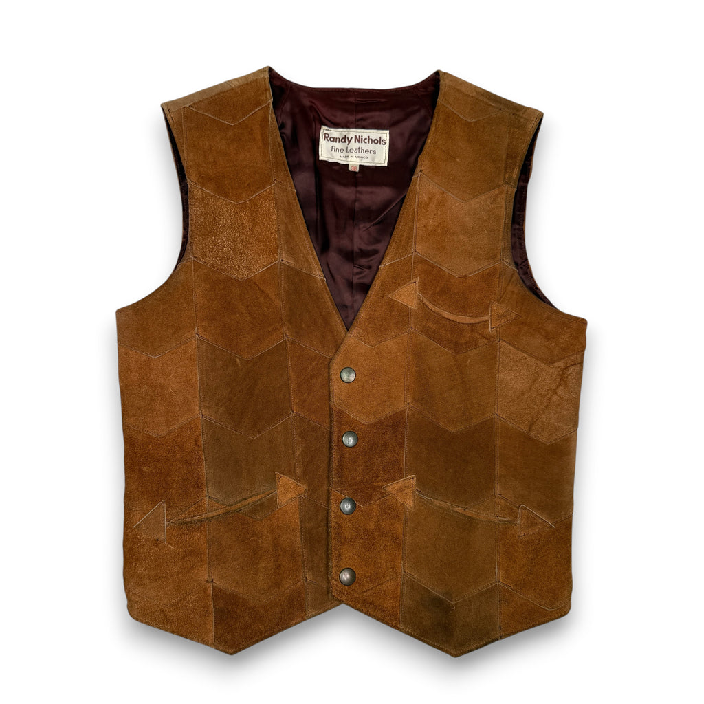 VTG Randy Nichols Suede Leather Vest S