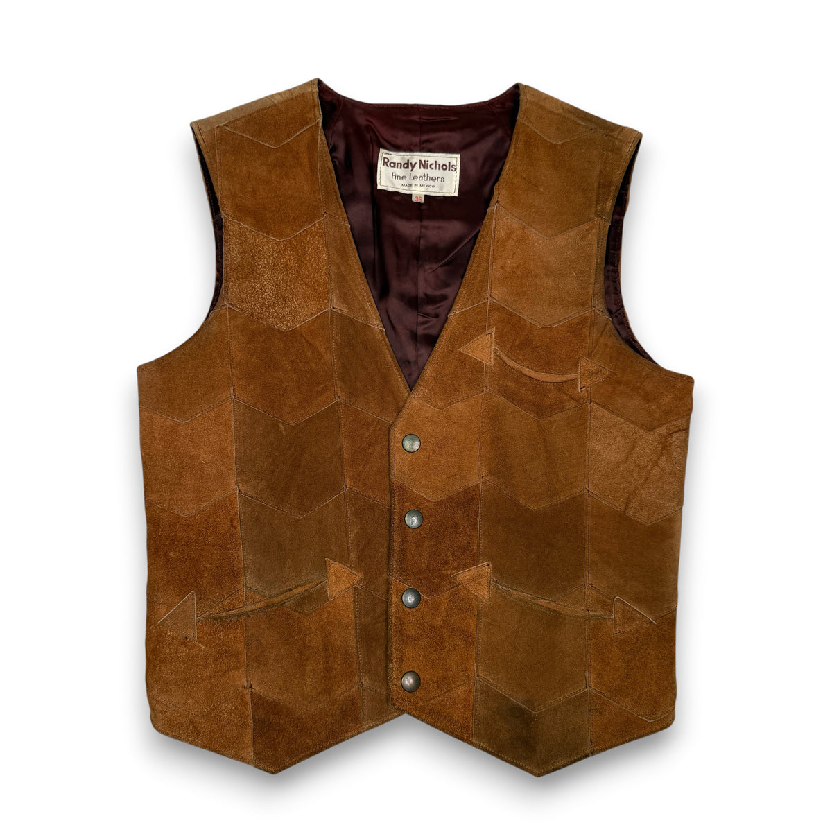 VTG Randy Nichols Suede Leather Vest S