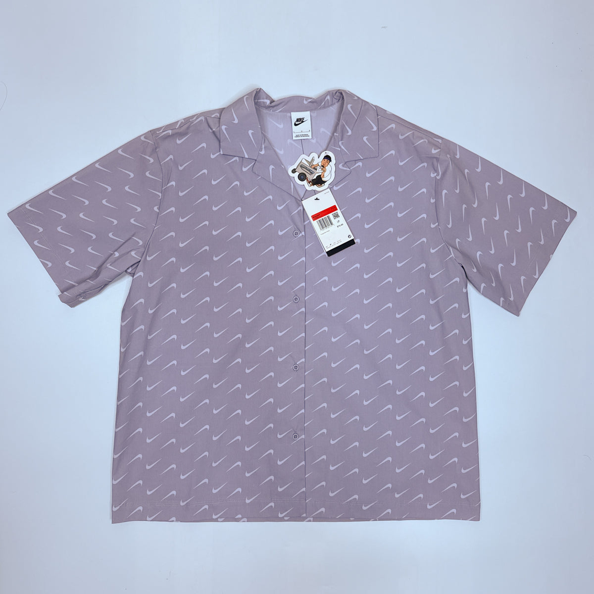 NWT Nike Check Woven Button Up L