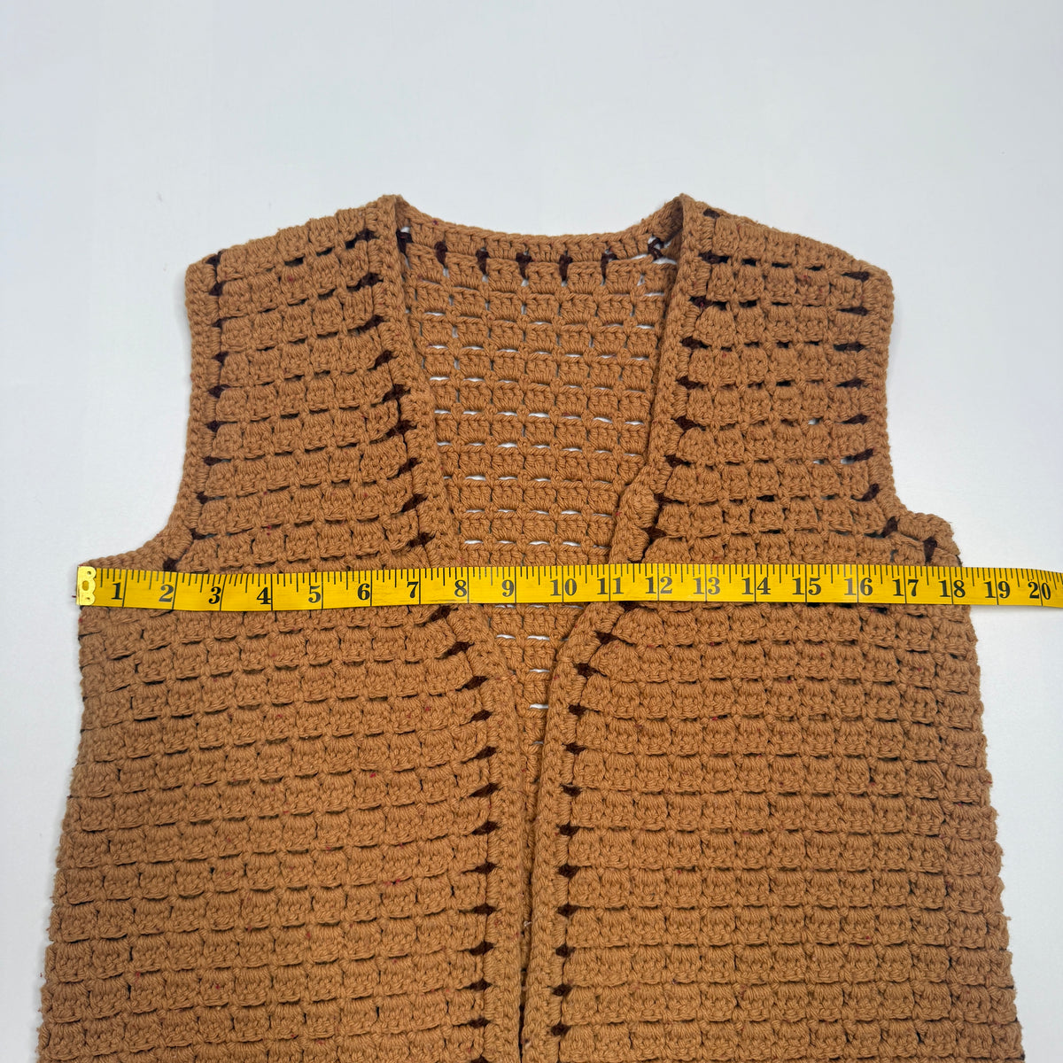 Hand Made Crochet Knit Sweater Vest S