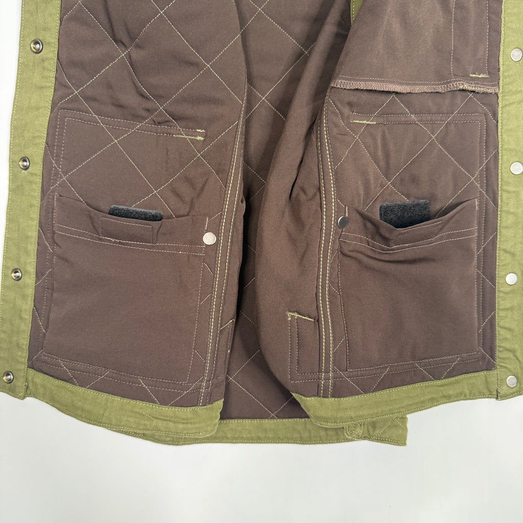 Carhartt Rugged Flex Relaxed Fit Canvas Insulated Rib Collar Vest M Basil