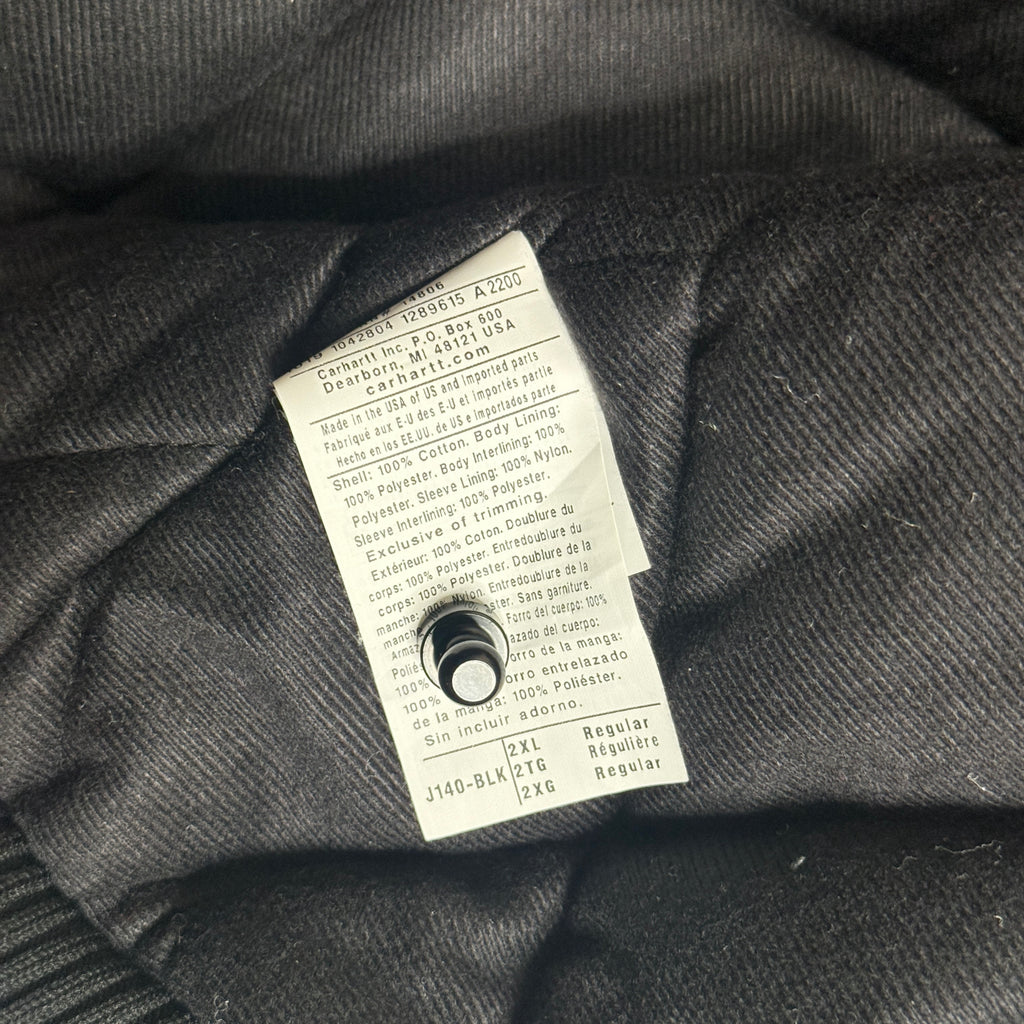 Y2K Carhartt J140 Duck Active Jacket 2XL Black