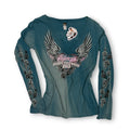Y2K 2013 Sturgis Black Hills Rally V Neck L/S T Shirt S Blue