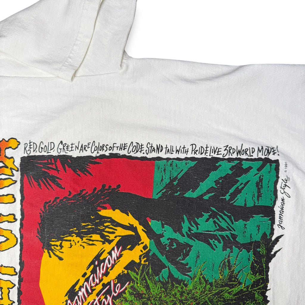 VTG 1991 Kalifornia Jamaican Style T Shirt S/M White