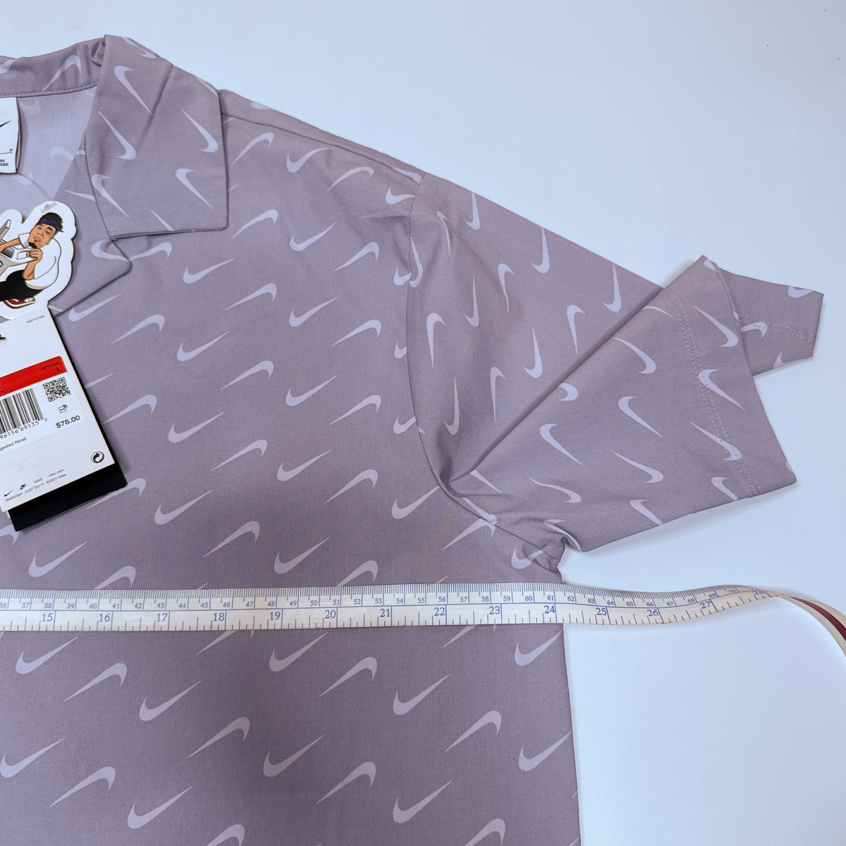 NWT Nike Check Woven Button Up L