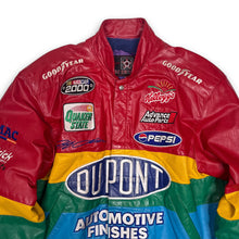 Load image into Gallery viewer, VTG Jeff Hamilton Dupont Jeff Gordon Leather Nascar Jacket L