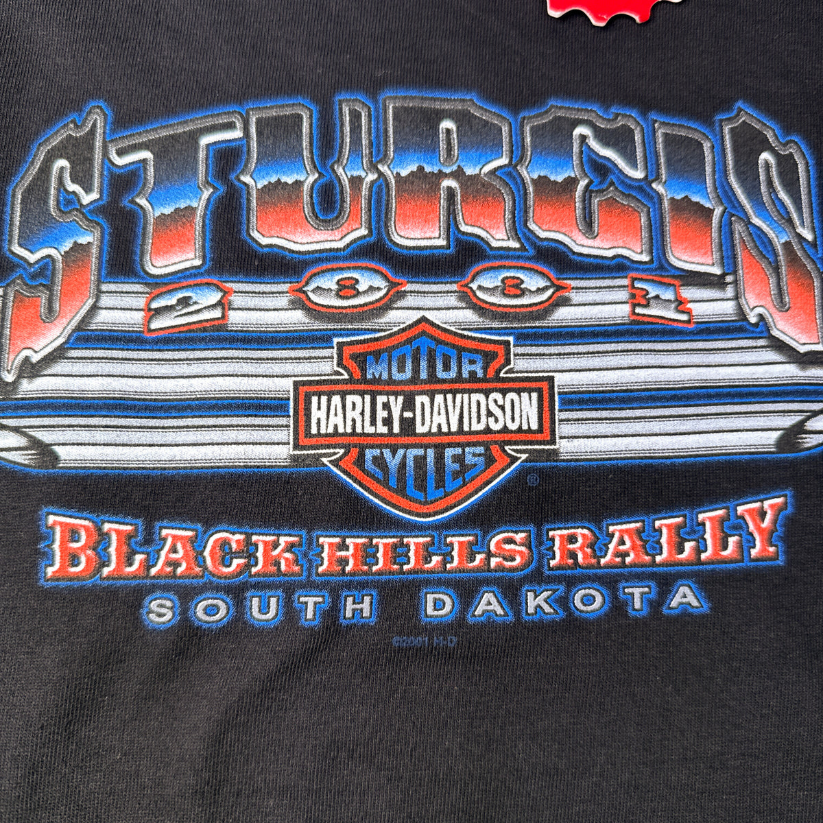 NWT 2001 Harley Davidson Sturgis Black Hills Rally T Shirt 2XL Black