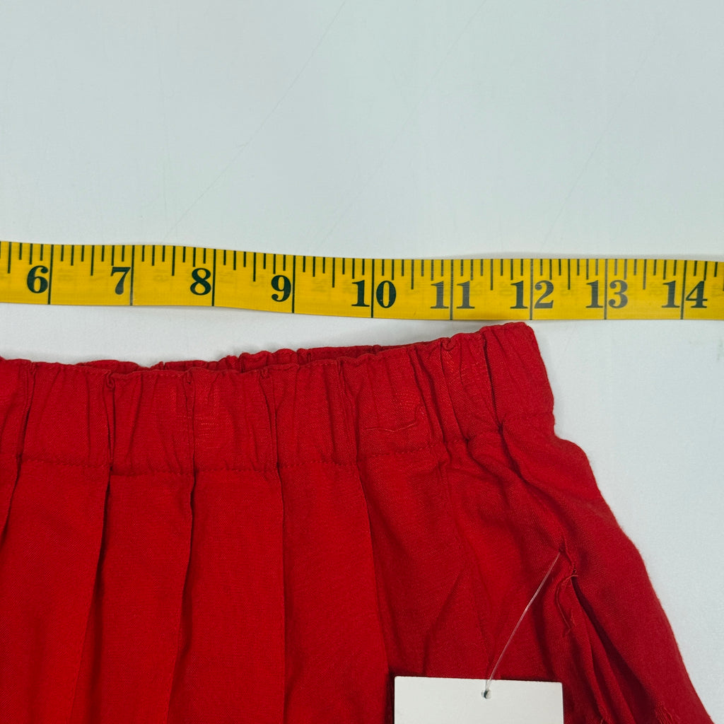 VTG Marisa A Line Rayon Maxi Skirt 26" S Red