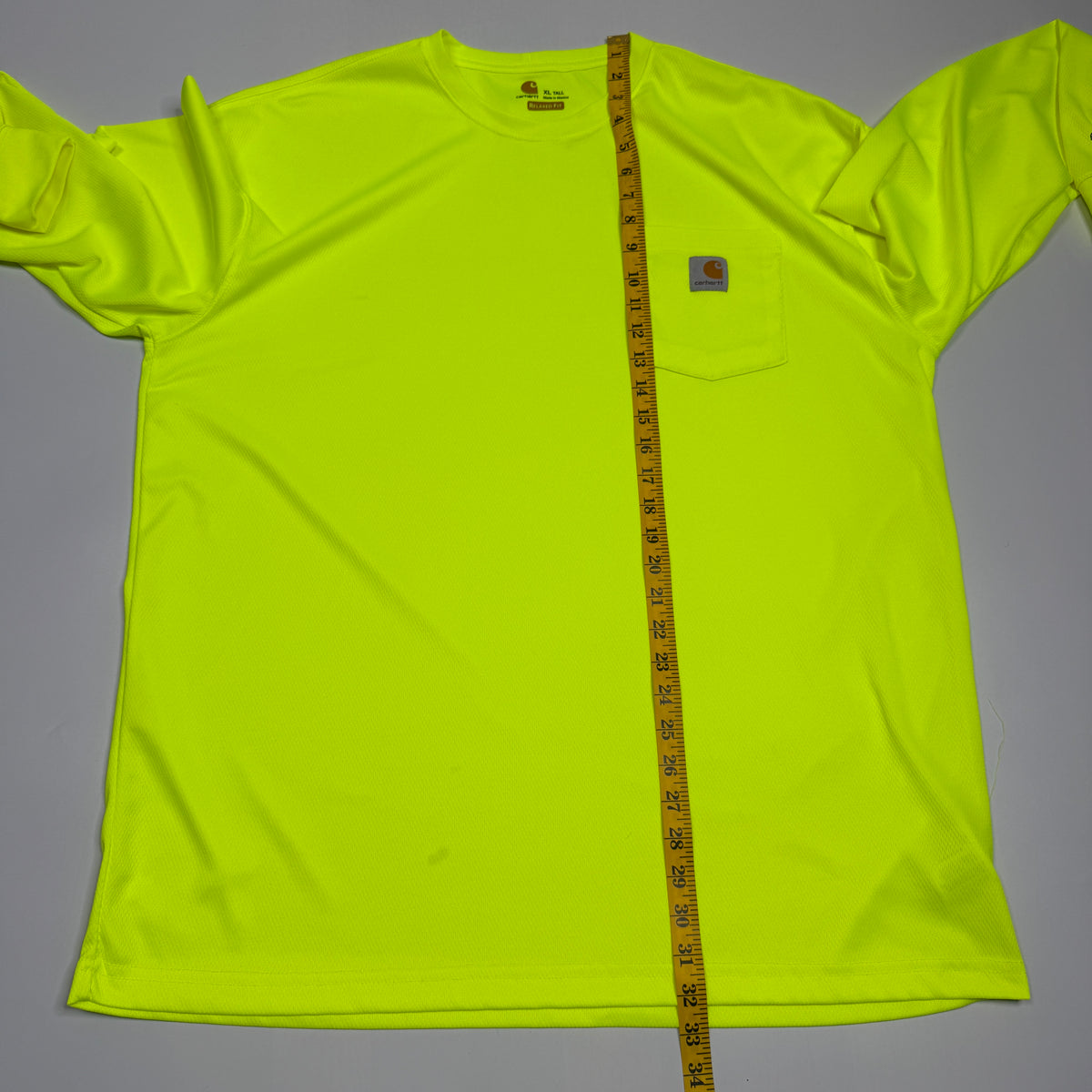 Carhartt Relaxed Fit Color Enhancement Force L/S Shirt XL TALL Lime