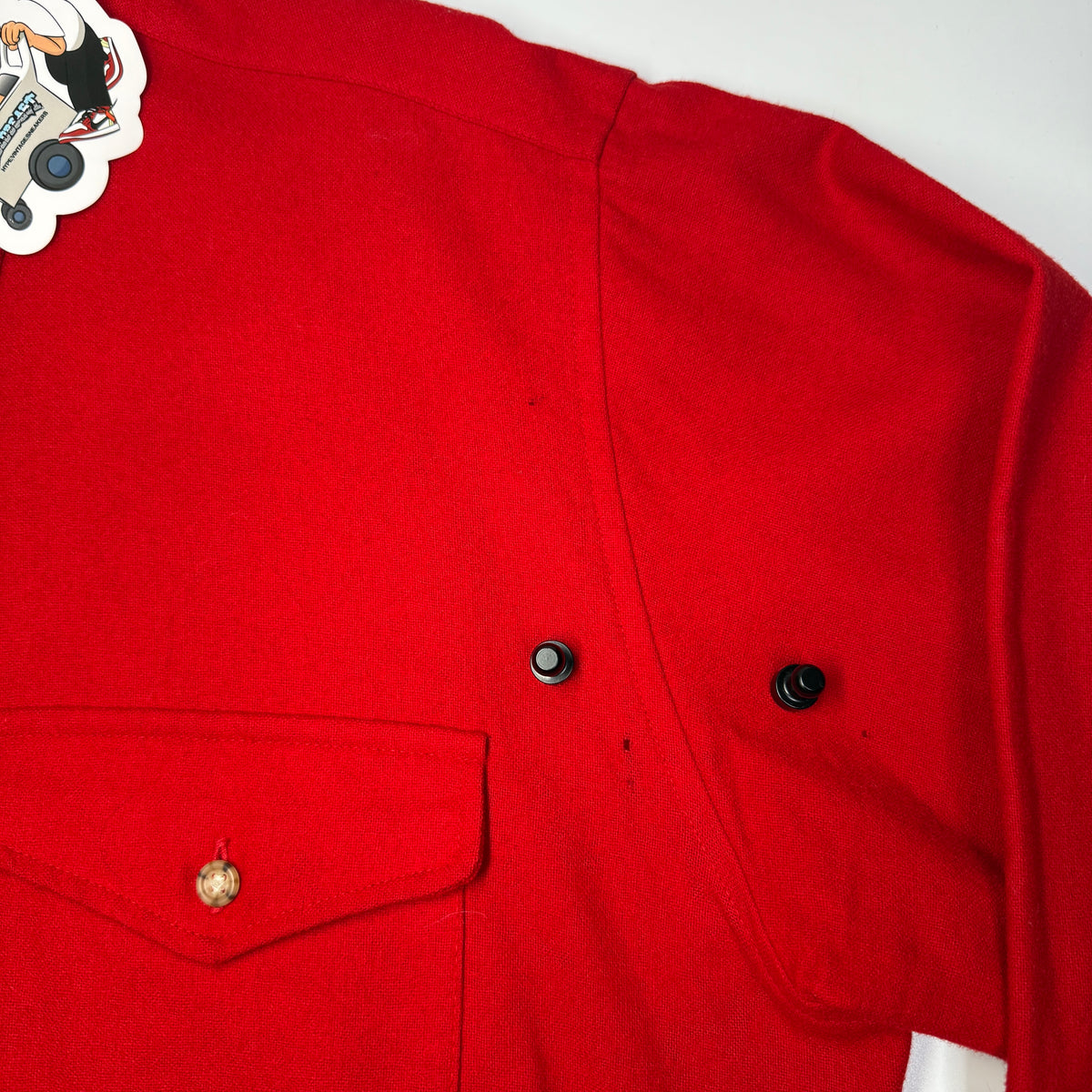 VTG Pendleton Elbow Pads L/S Wool Button Up XL