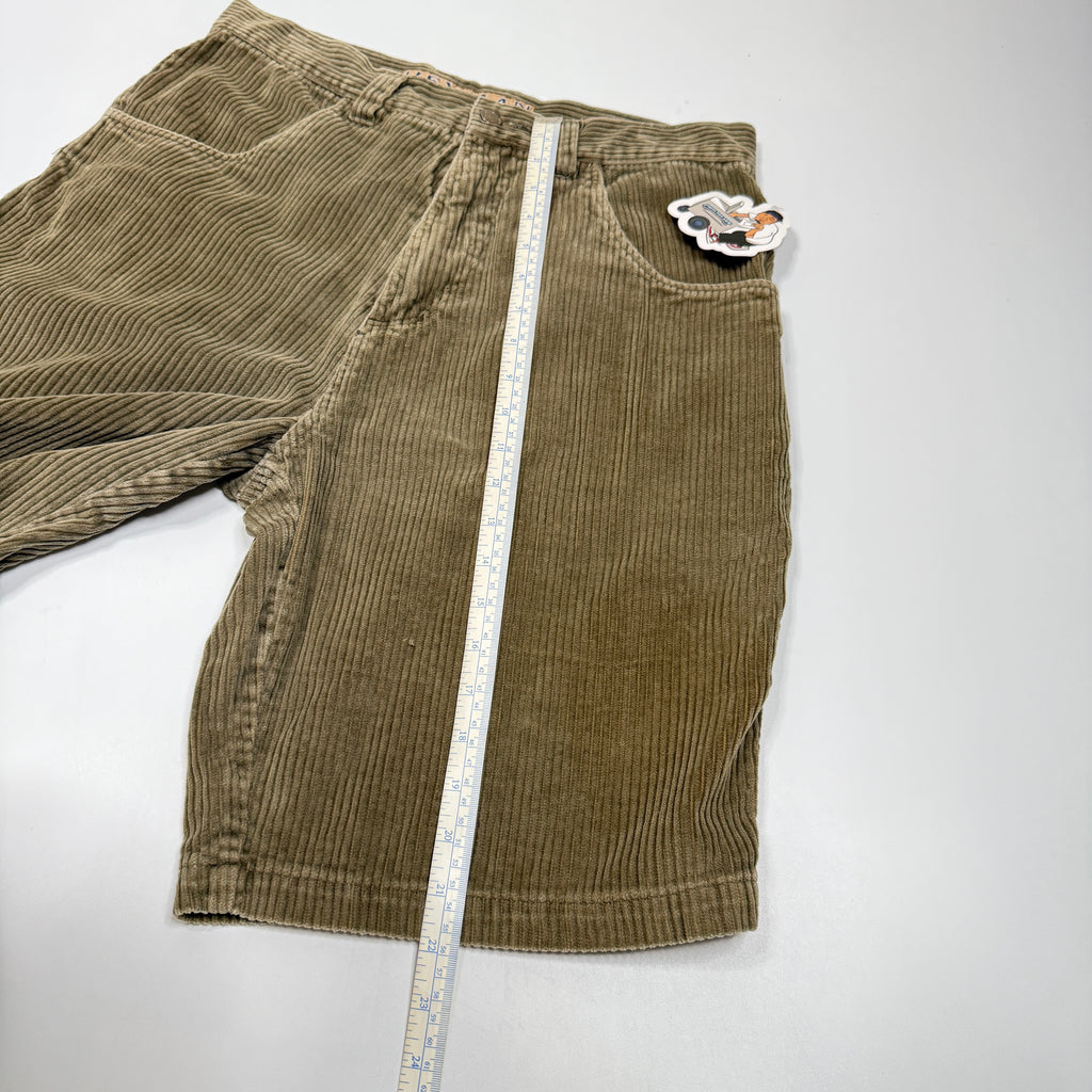 VTG Hey Man Corduroy Shorts 32" Olive