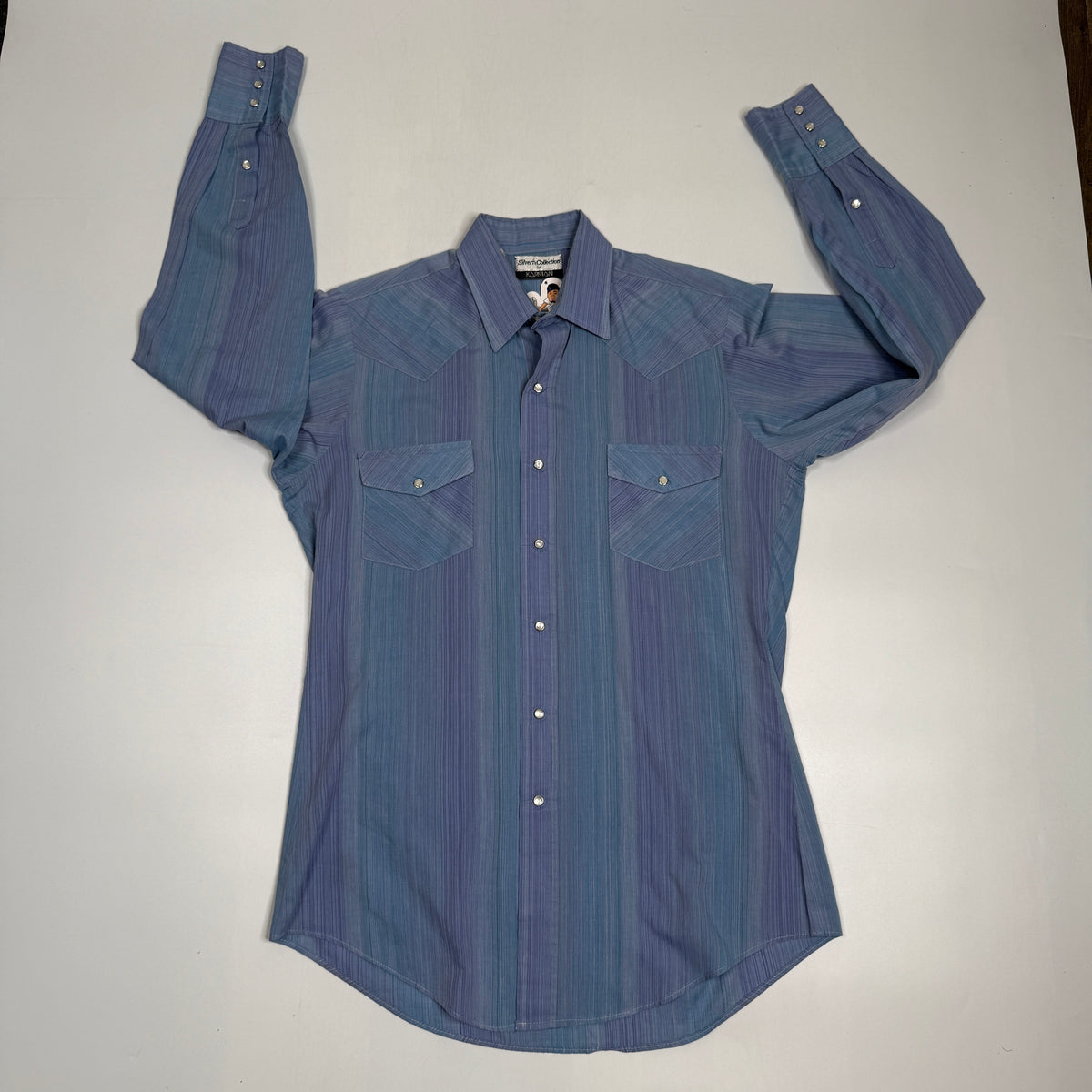 VTG Karman Western Peal Snap L/S Button Up M Purple