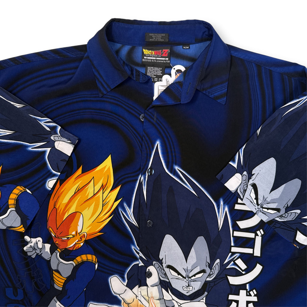 VTG 2001 Vegeta Dragon Ball Z Button Up L