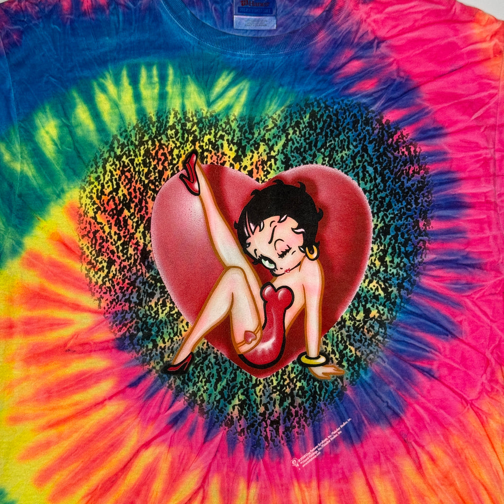 Y2K 2003 Betty Boop Heart Tie Dye T Shirt T Shirt M