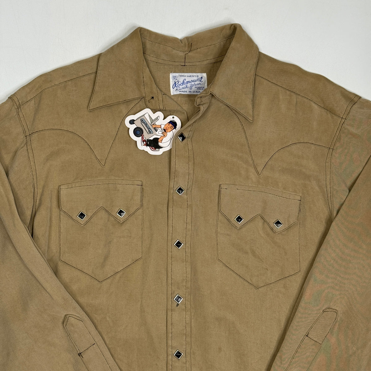 VTG Rockmount Sawtooth Western Peal Snap L/S Button Up XL/L