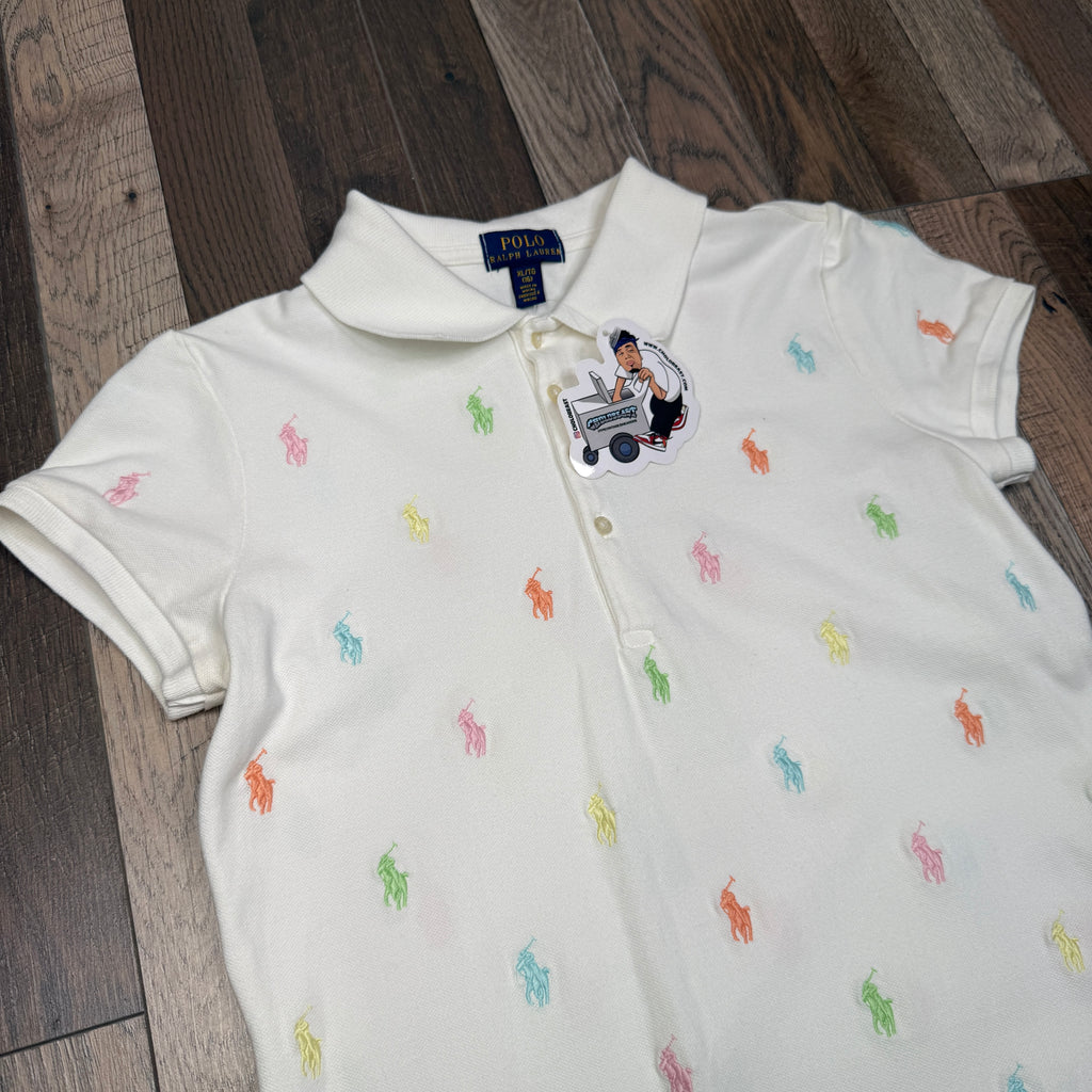 Polo Ralph Lauren All over Embroidered Pony Polo Dress S/XS