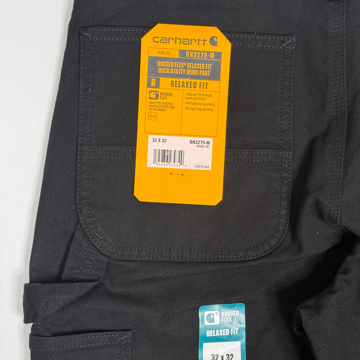 NWT Carhartt Relaxed Straight Duck Pants 32" Black