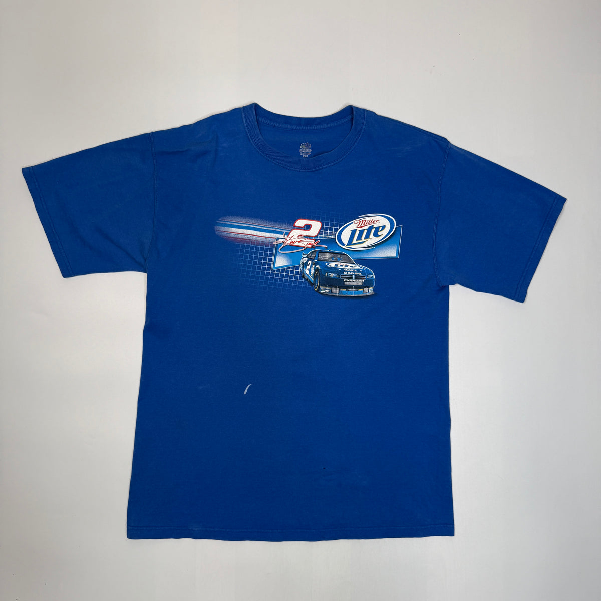 Y2K Kurt Busch 2 Miller Lite Nascar T Shirt M Blue