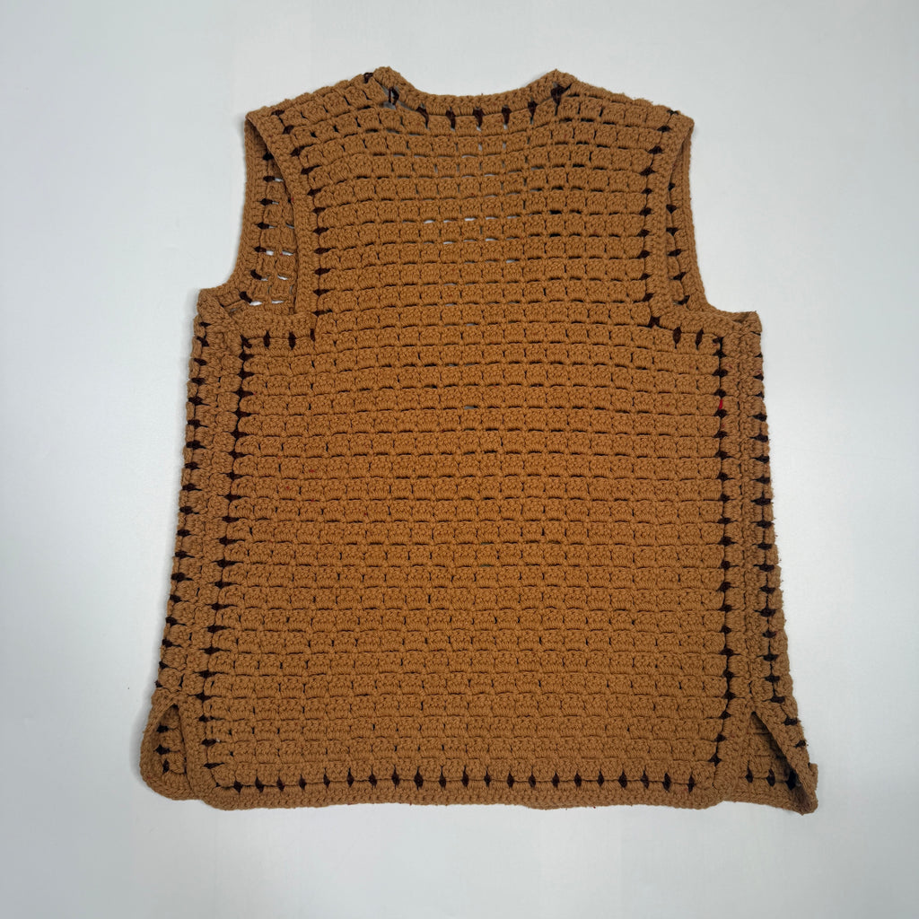 Hand Made Crochet Knit Sweater Vest S