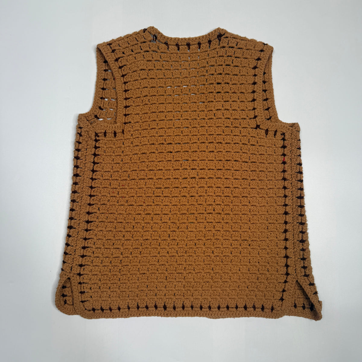 Hand Made Crochet Knit Sweater Vest S