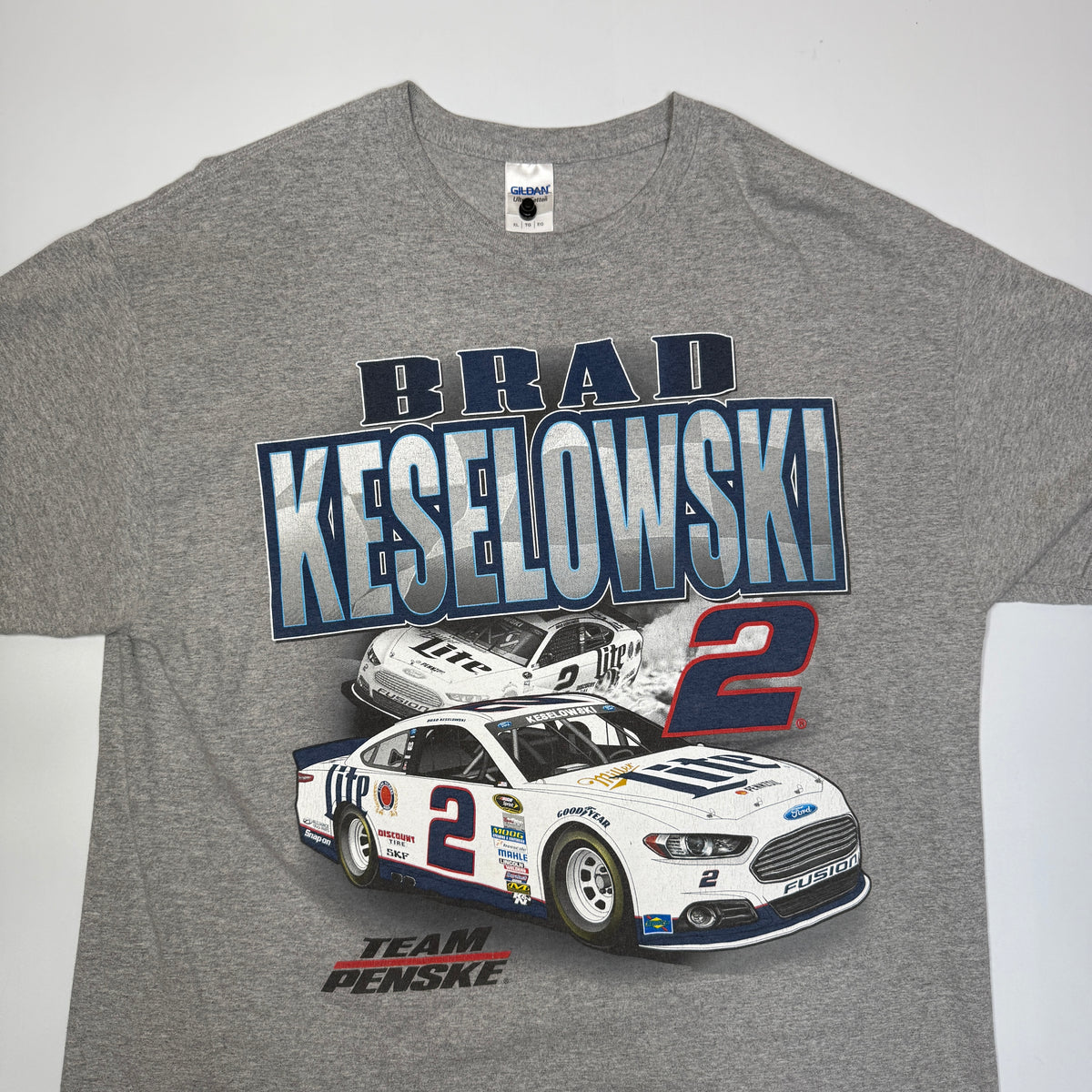Y2K Brad Keselowski 2 T Shirt XL Grey
