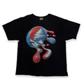 Y2K Liquid Blue Grateful Dead Melt Your Face T Shirt XL Black