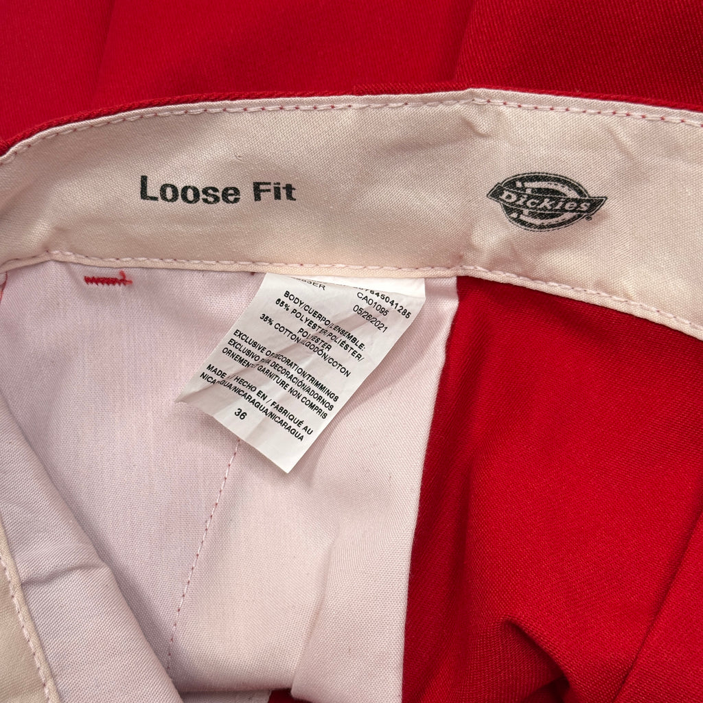 Y2K Dickies Loose Fit Oversize Red Shorts 36"