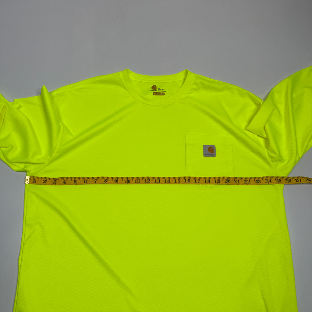 Carhartt Relaxed Fit Color Enhancement Force L/S Shirt XL TALL Lime