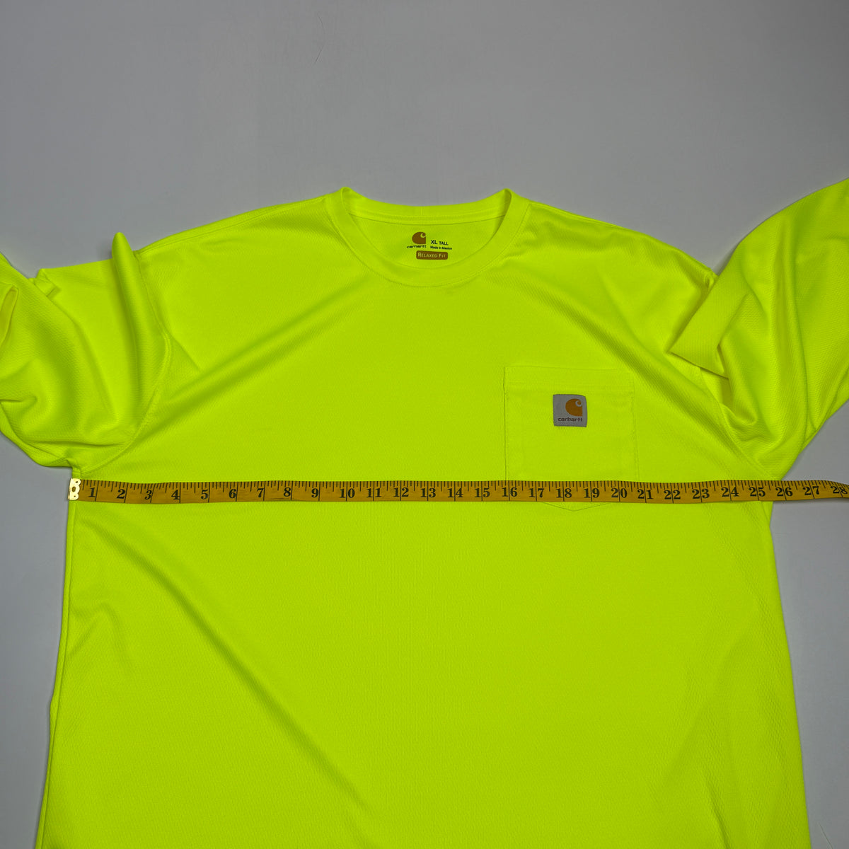 Carhartt Relaxed Fit Color Enhancement Force L/S Shirt XL TALL Lime