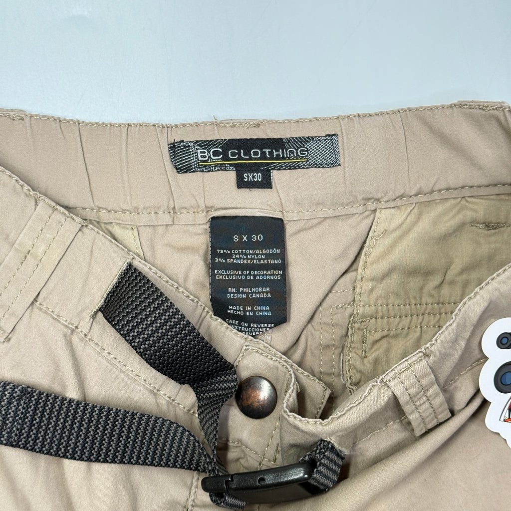 Y2K BC Clothink Outdoor Utility Shorts 34" Tan