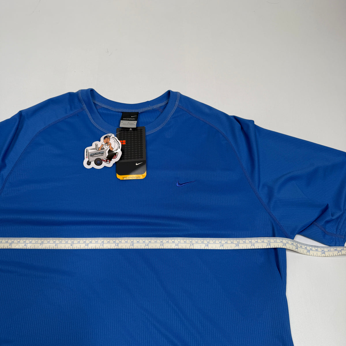 NWT Y2K Nike Sphere Dry Mini Swoosh T Shirt L Blue