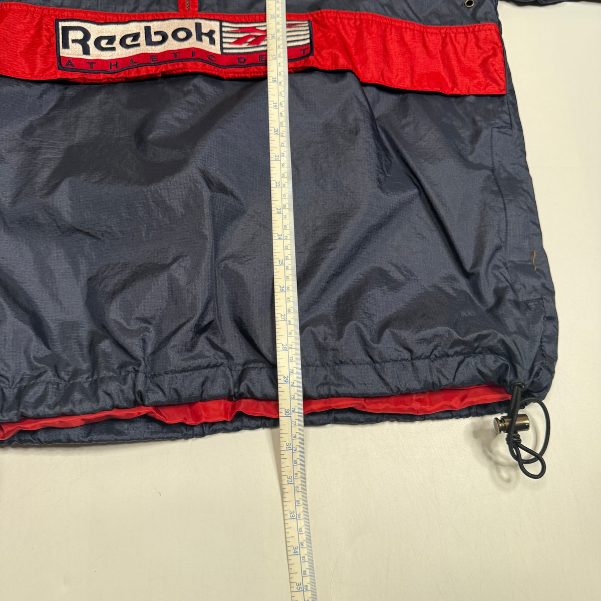 VTG Reebok Athletic Dept Hooded Windbreaker L