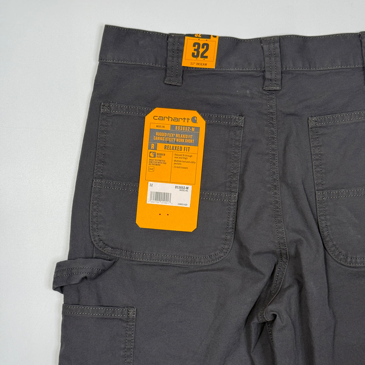 NWT Carhartt Rugged Flex Canvas Utility Shorts 32" Shadow