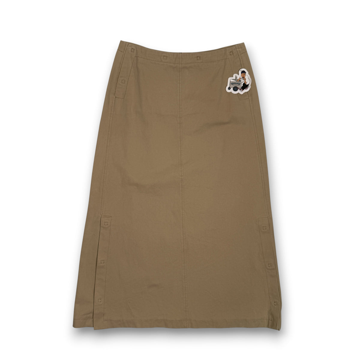 Y2K Alberta Ferretti Khaki Utility Maxi Skirt 29" M