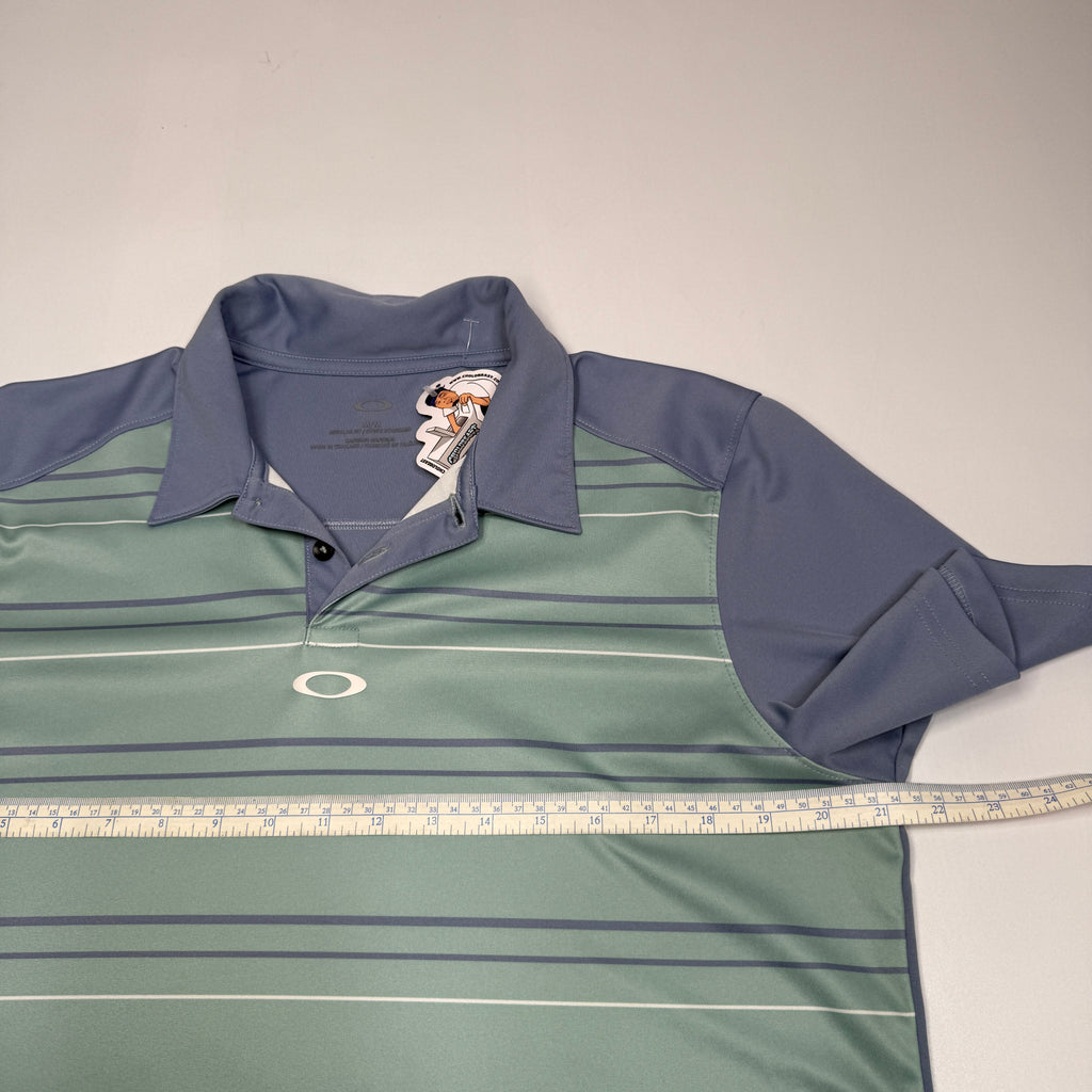 Oakley Striped Golf Polo Shirt M